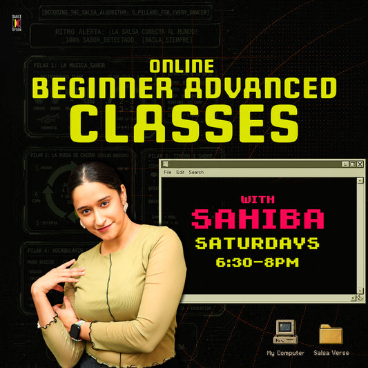 Online Salsa dance classes by Dance Design for beginners and advanced students in India, featuring dance studio and instructor images.